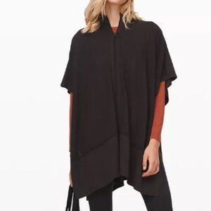 LULULEMON Call Me Cozy Wrap Heathered Black Gray One Size OS